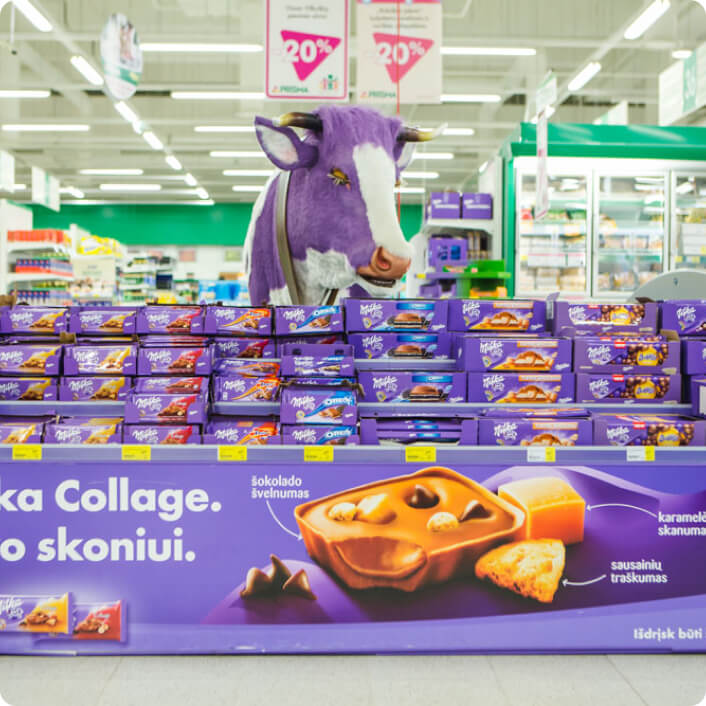 Milka stendas